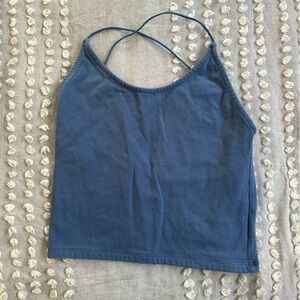 American Eagle Blue Cross-Back Tank